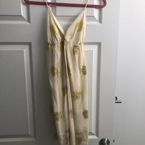 Yumi Kim Dress Size S Cream/Gold